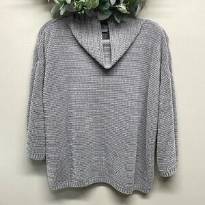 Liz Claiborne Chenille Cowl Neck Sweater Gray M